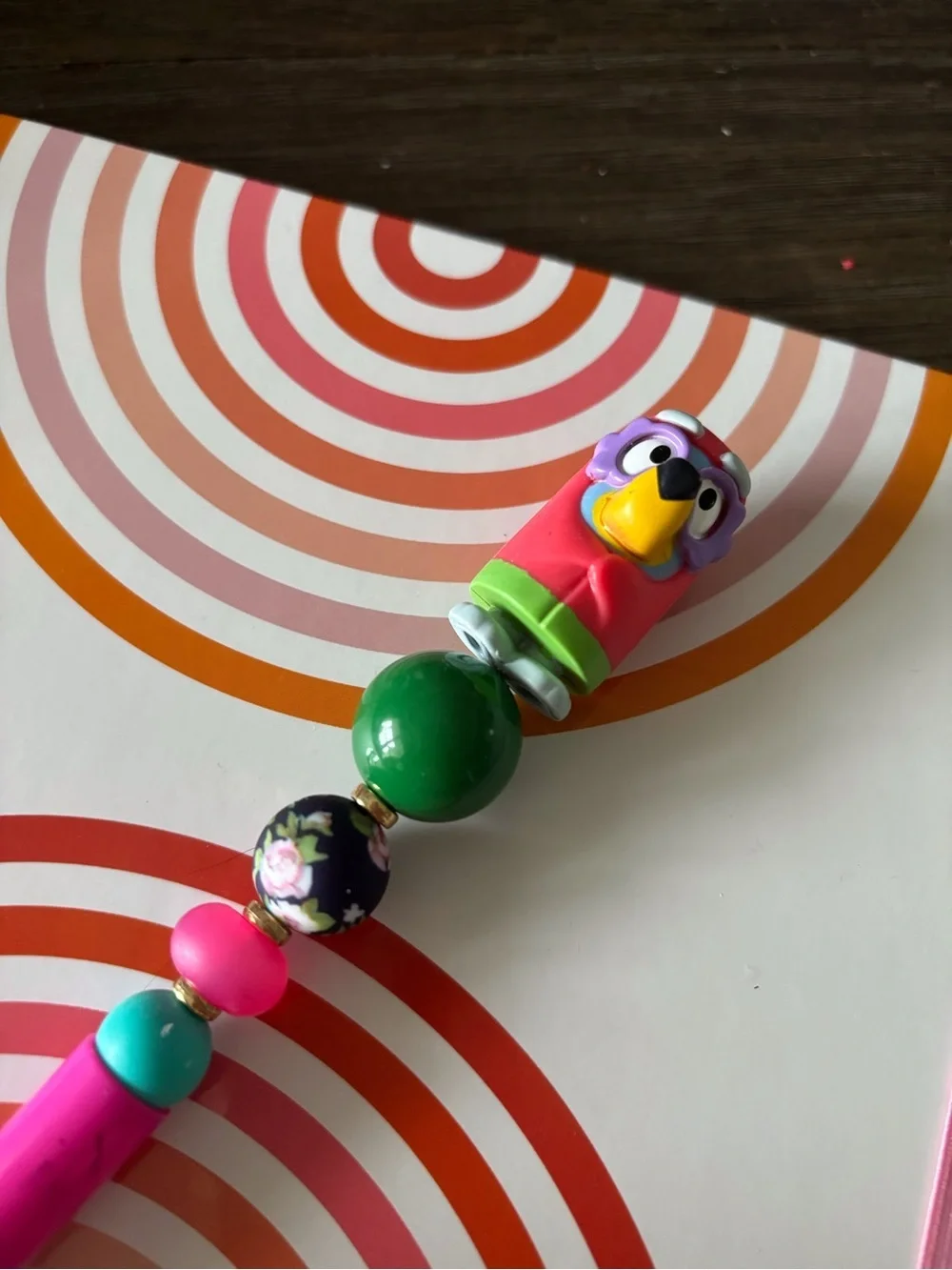 Bluey: Bluey as Granny Beaded Decorative Handmade Pen